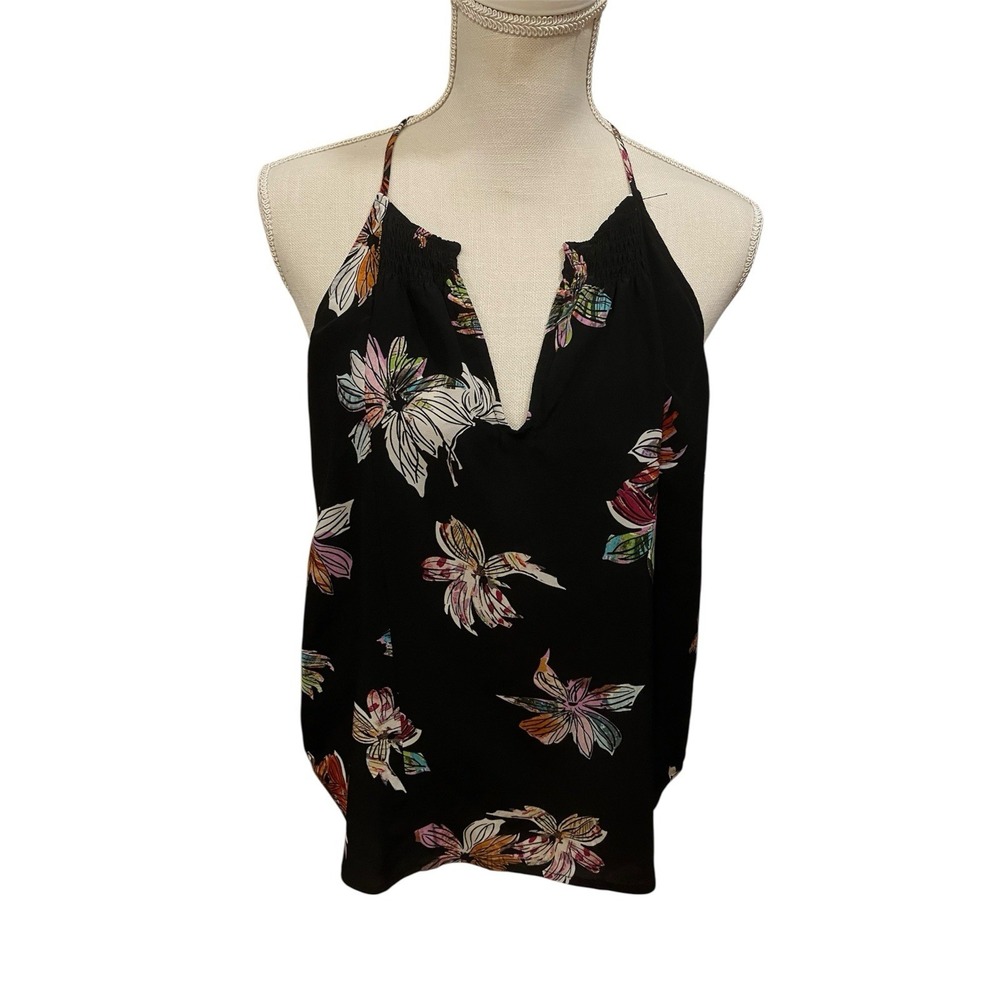 Maeve Floral Print Tank Top with Lace Detail NWOT